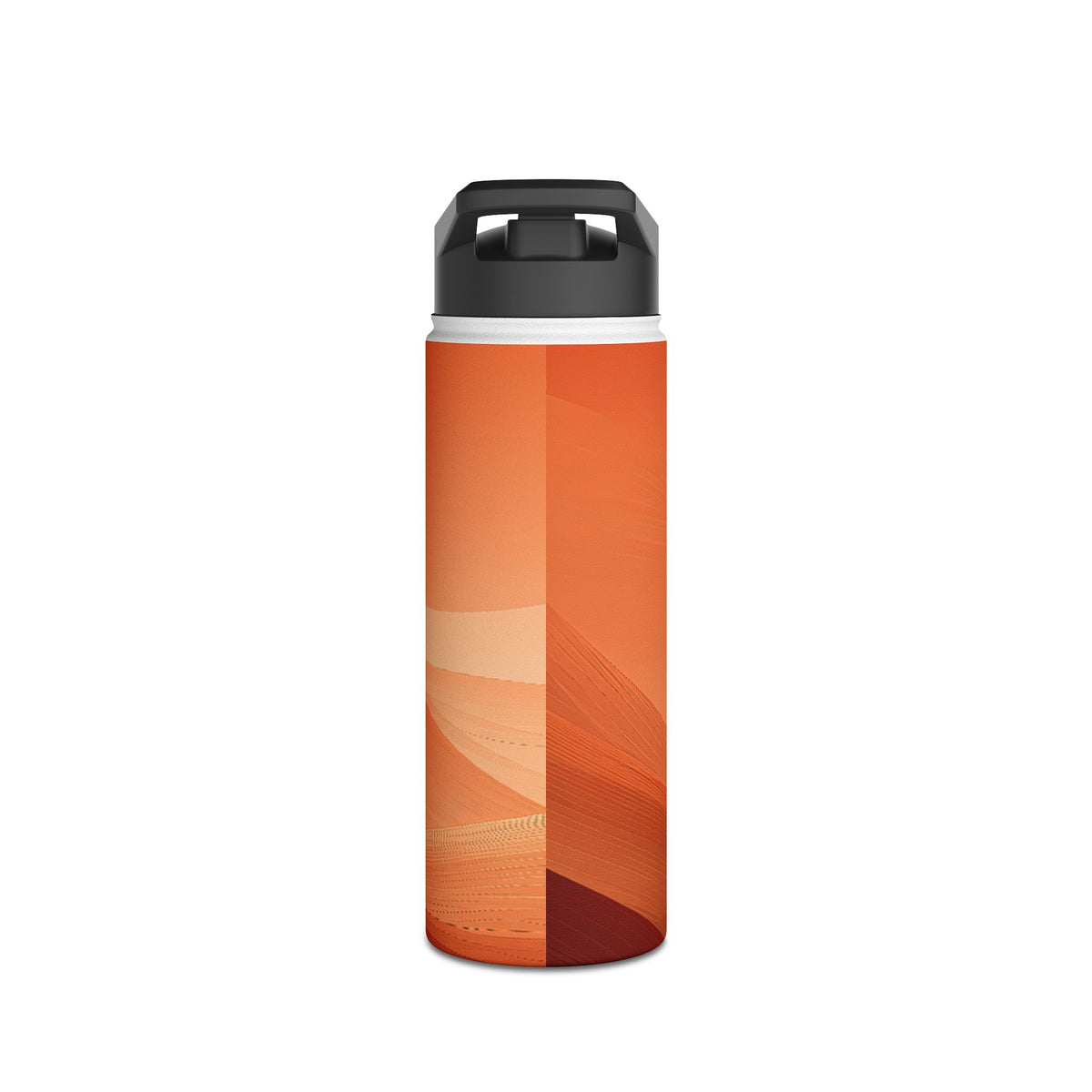 Terracotta Dune Ridges · Insulated Water Bottle · Orange