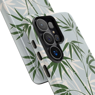 Green Tough Phone Case for Samsung - Kyoto Bamboo Canopy