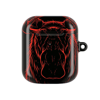 Crimson Horizon Moose · Hard Case for AirPods & AirPods Pro · Black