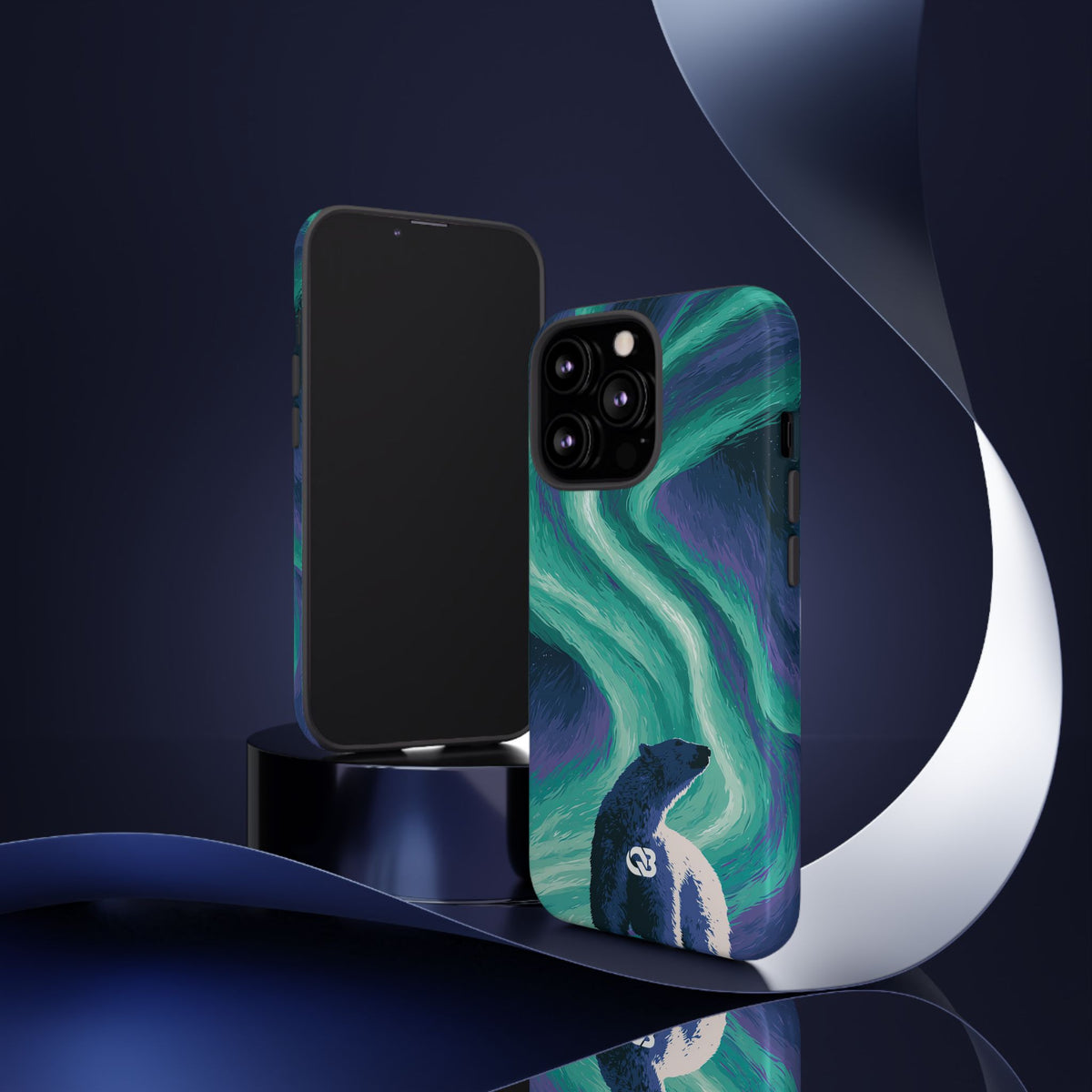 Arctic Aurora Bear · Tough Phone Case for iPhone · Teal