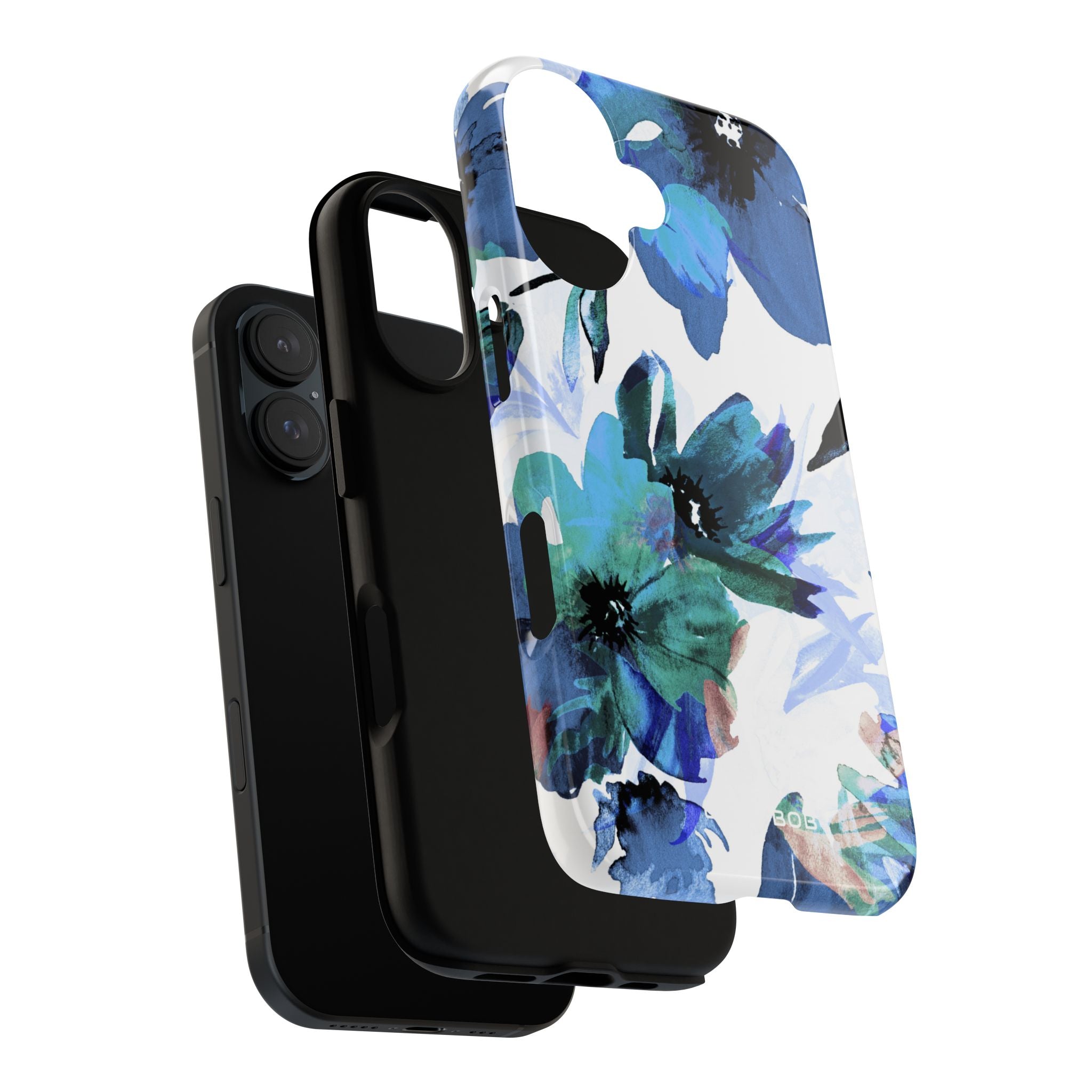 Blue Blossom Radiance iPhone 16 Case - Tough