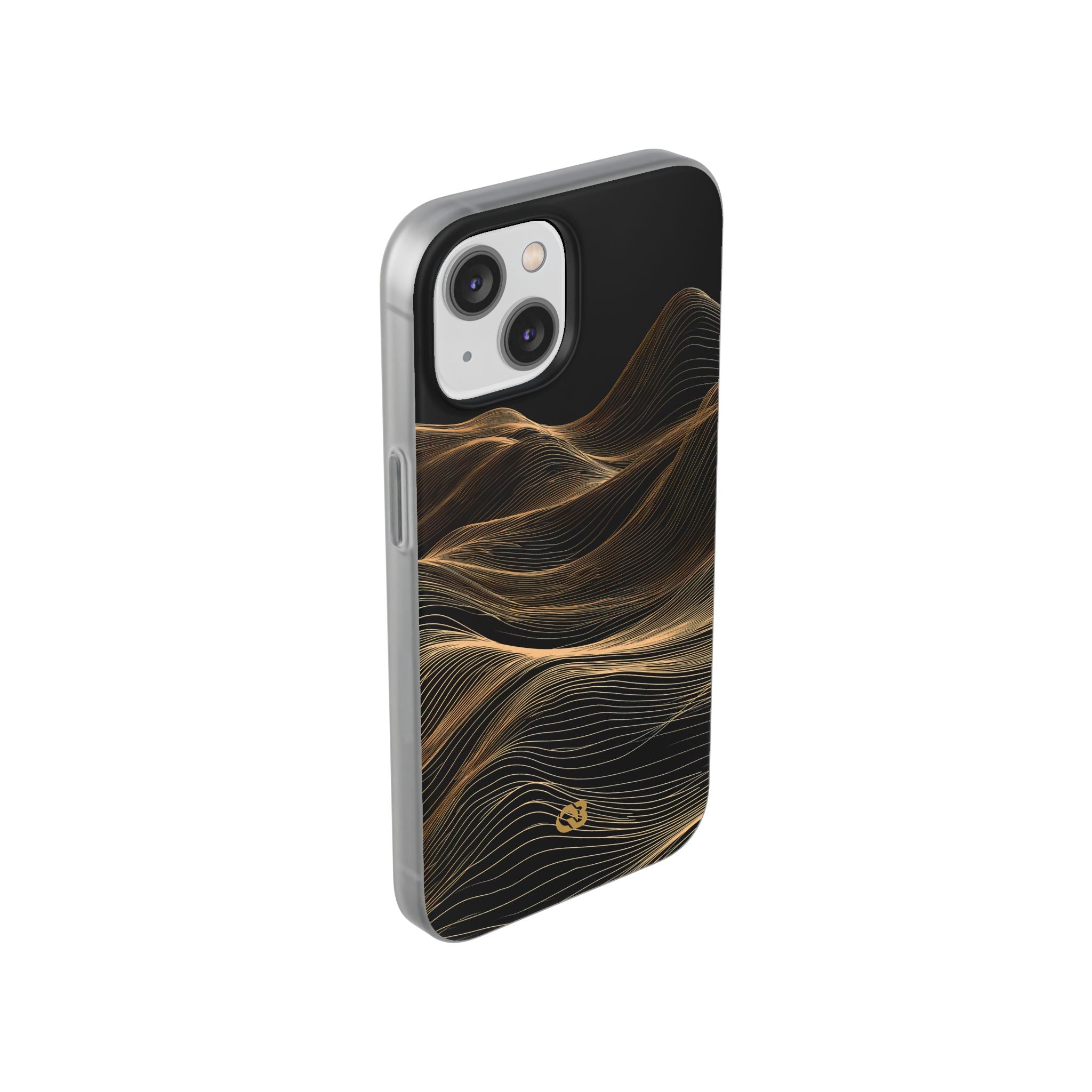 Black Lite Phone Case for iPhone - Copper Topo Ridge