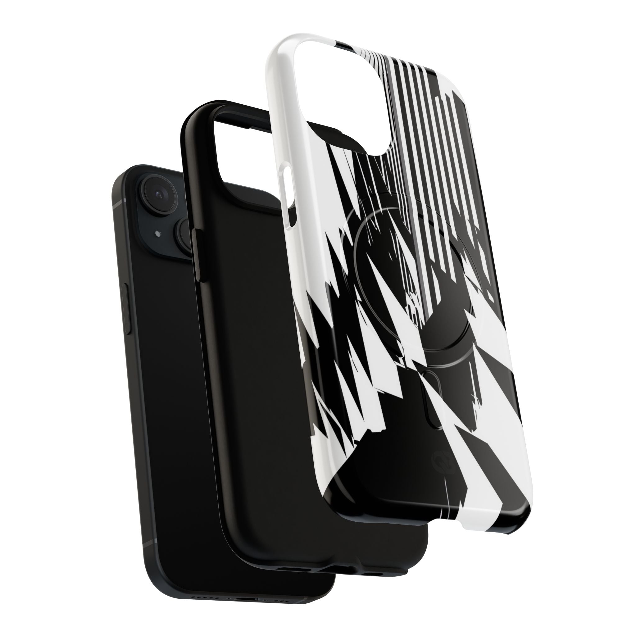 White Tough 2.0 Magsafe Phone Case for iPhone - Shattered Vector Spire