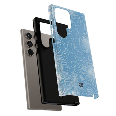 Blue Tough Phone Case for Samsung - Glacial Ridge Topo