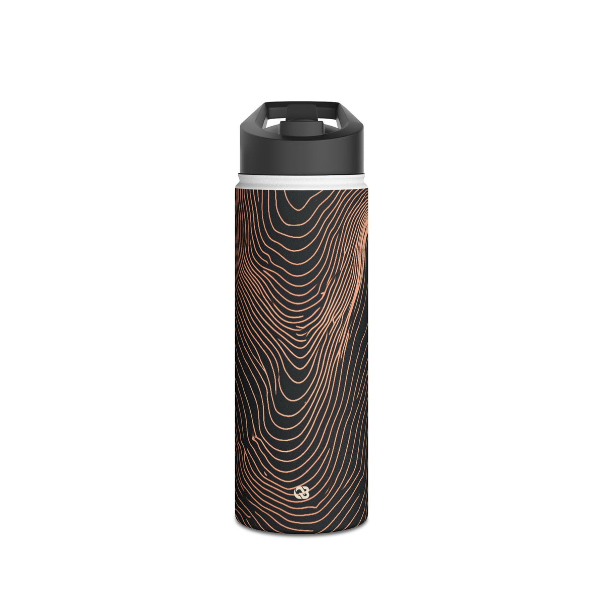Mesa Elevation Contour · Insulated Water Bottle · Black