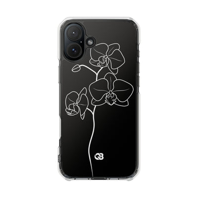 Black Impact MagSafe Phone Case for iPhone - Noir Alabaster Orchid