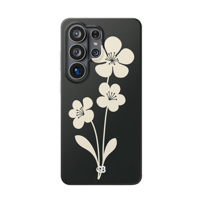 Black Lite Phone Case for Samsung - Obsidian Cream Bloom