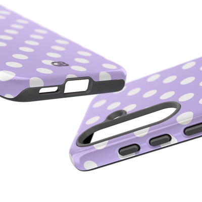 Lavender Polka Grid · Tough Θήκη για Samsung