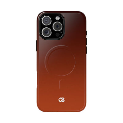 Orange Tough 2.0 Magsafe Phone Case for iPhone - Obsidian Ember Fade