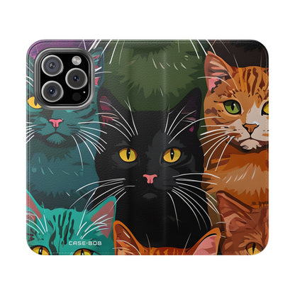 Kat Raster Neon - iPhone 16 Pro Case - Portemonnee