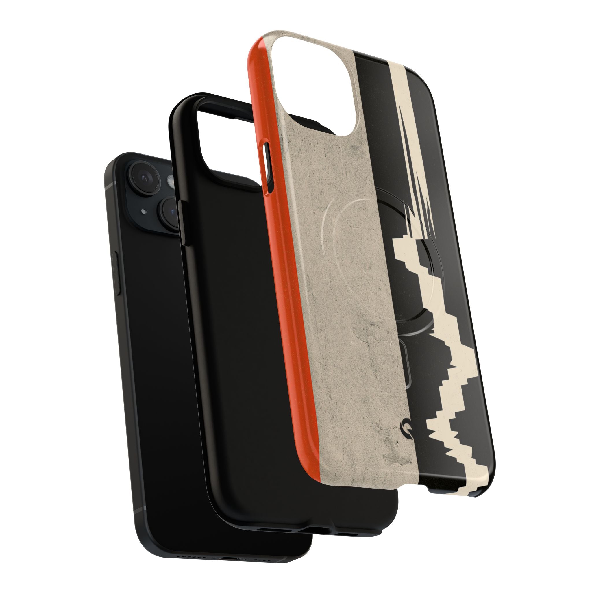 Orange Tough 2.0 Magsafe Phone Case for iPhone - Orange Monolith Rift