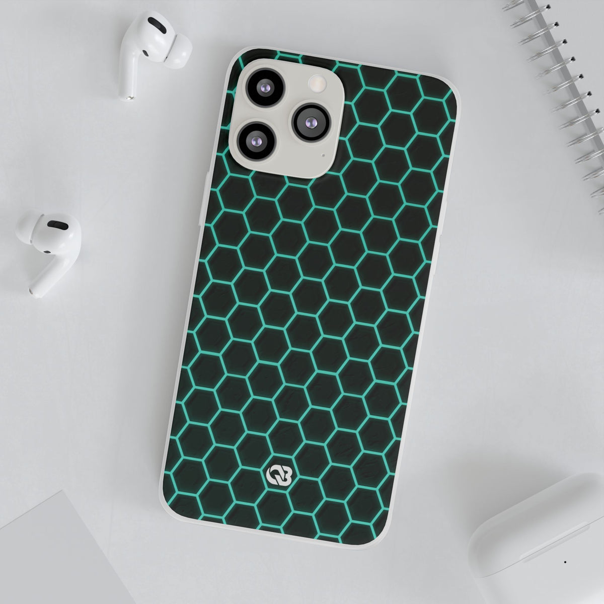 Neon Hex Spectrum · Lite Phone Case for iPhone ·  Teal