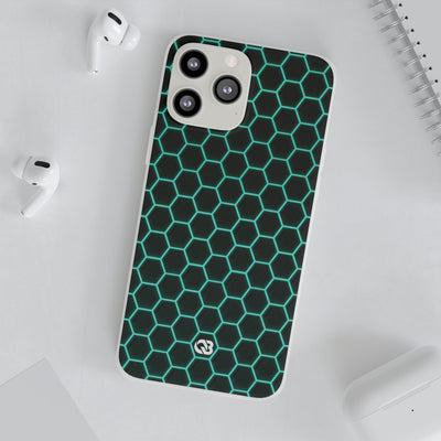 Neon Hex Spectrum · Lite Phone Case for iPhone ·  Teal