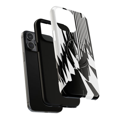 White Tough 2.0 Magsafe Phone Case for iPhone - Shattered Vector Spire