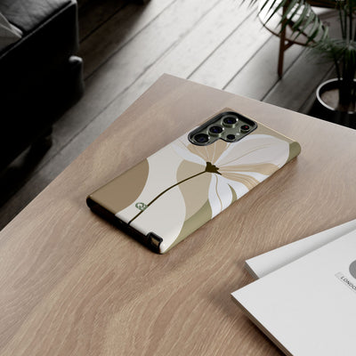 Beige Tough Phone Case for Samsung - Sage Linen Magnolia