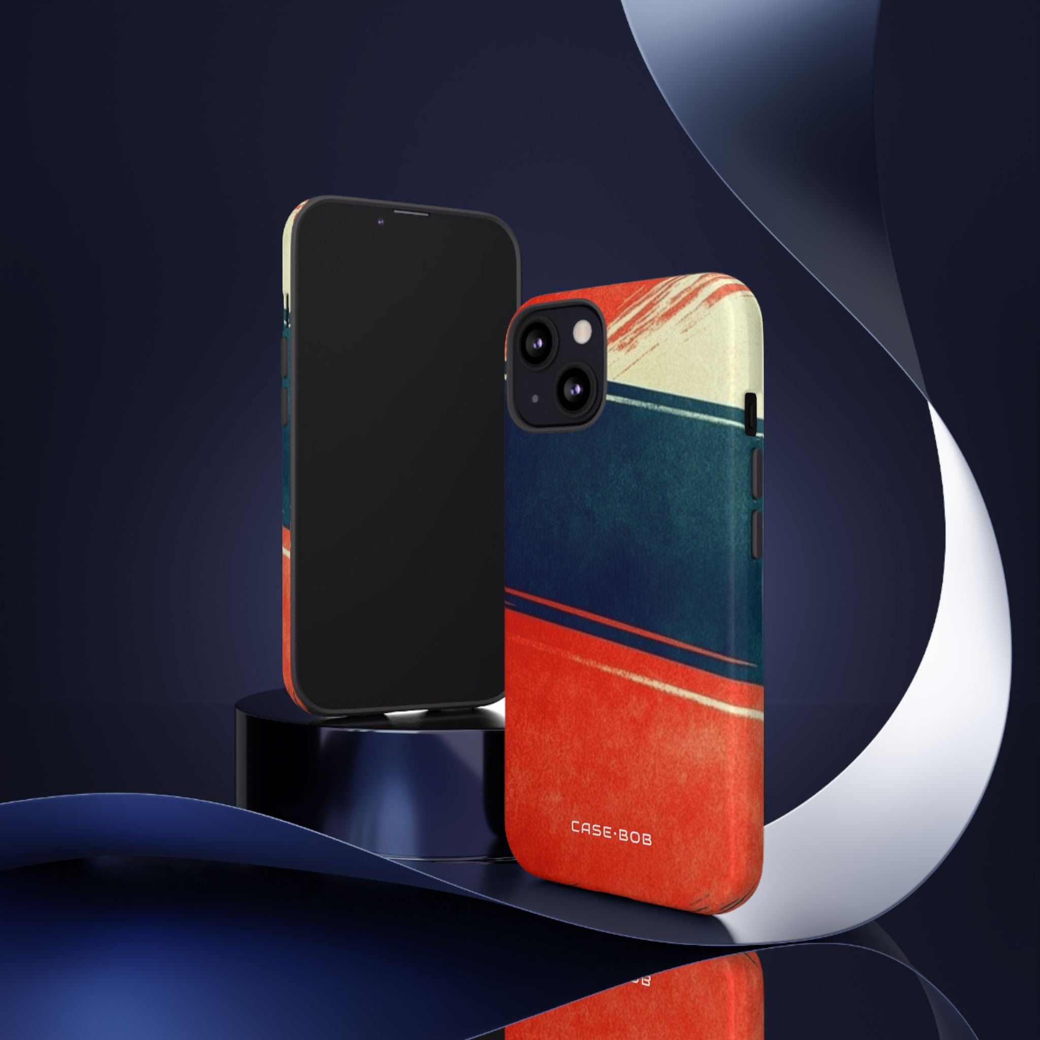 Blaues diagonales Bewegungsmuster iPhone 13 Case - Tough