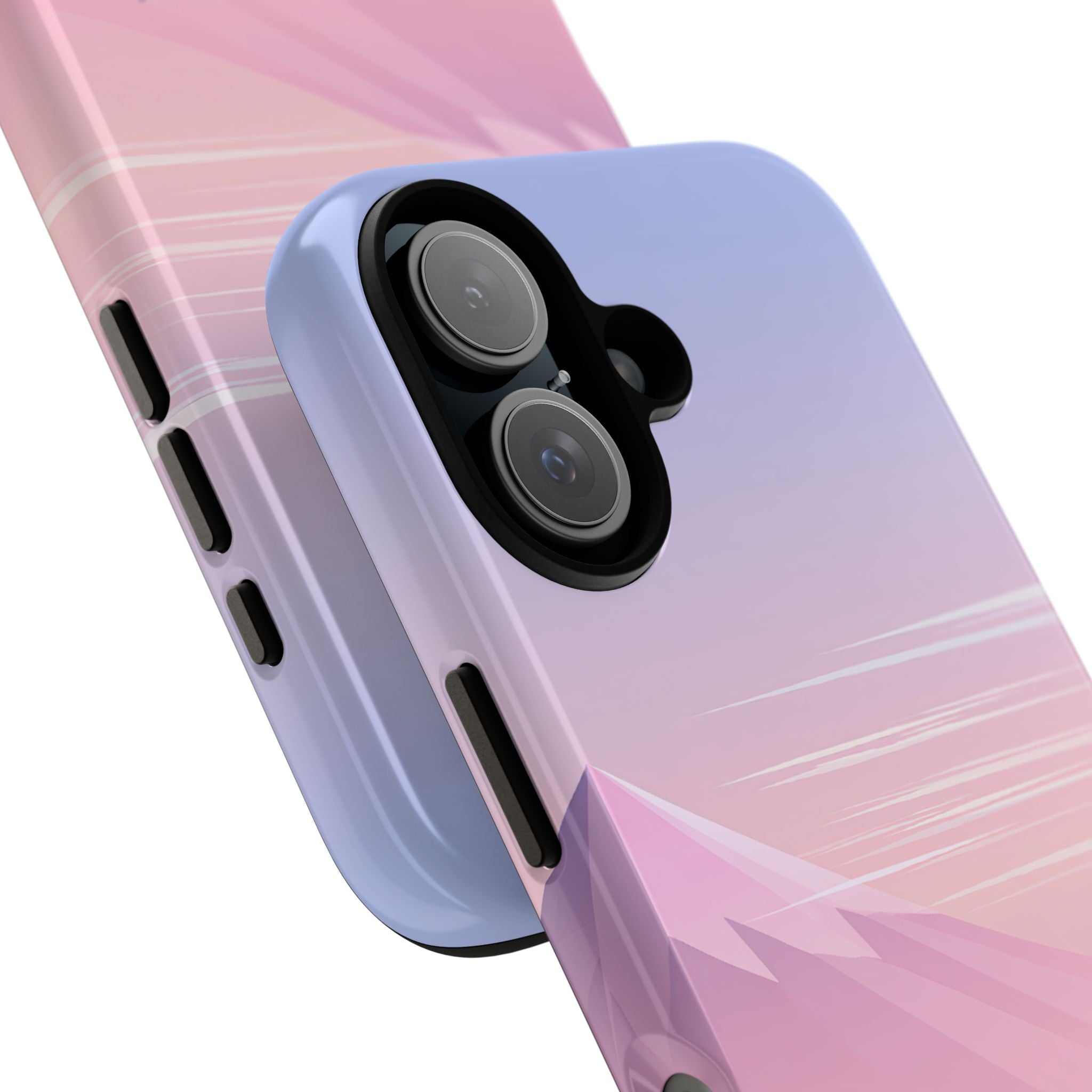 Purple Tough Phone Case for iPhone - Lavender Alpine Dawn