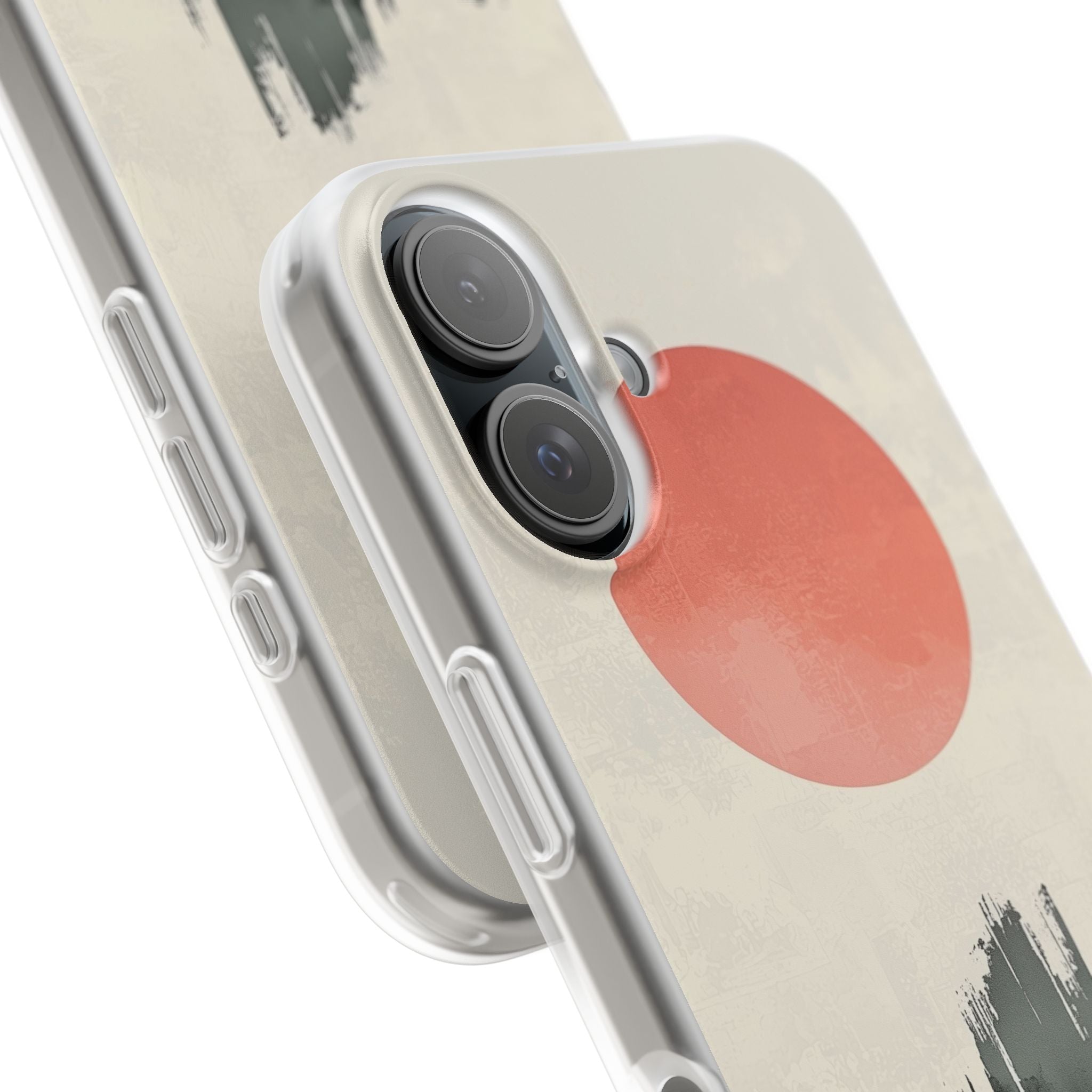 Crimson Sun Strokes · Soft Phone Case for iPhone