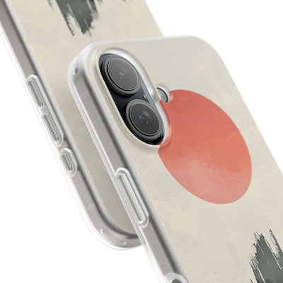 Crimson Sun Strokes · Soft Phone Case for iPhone