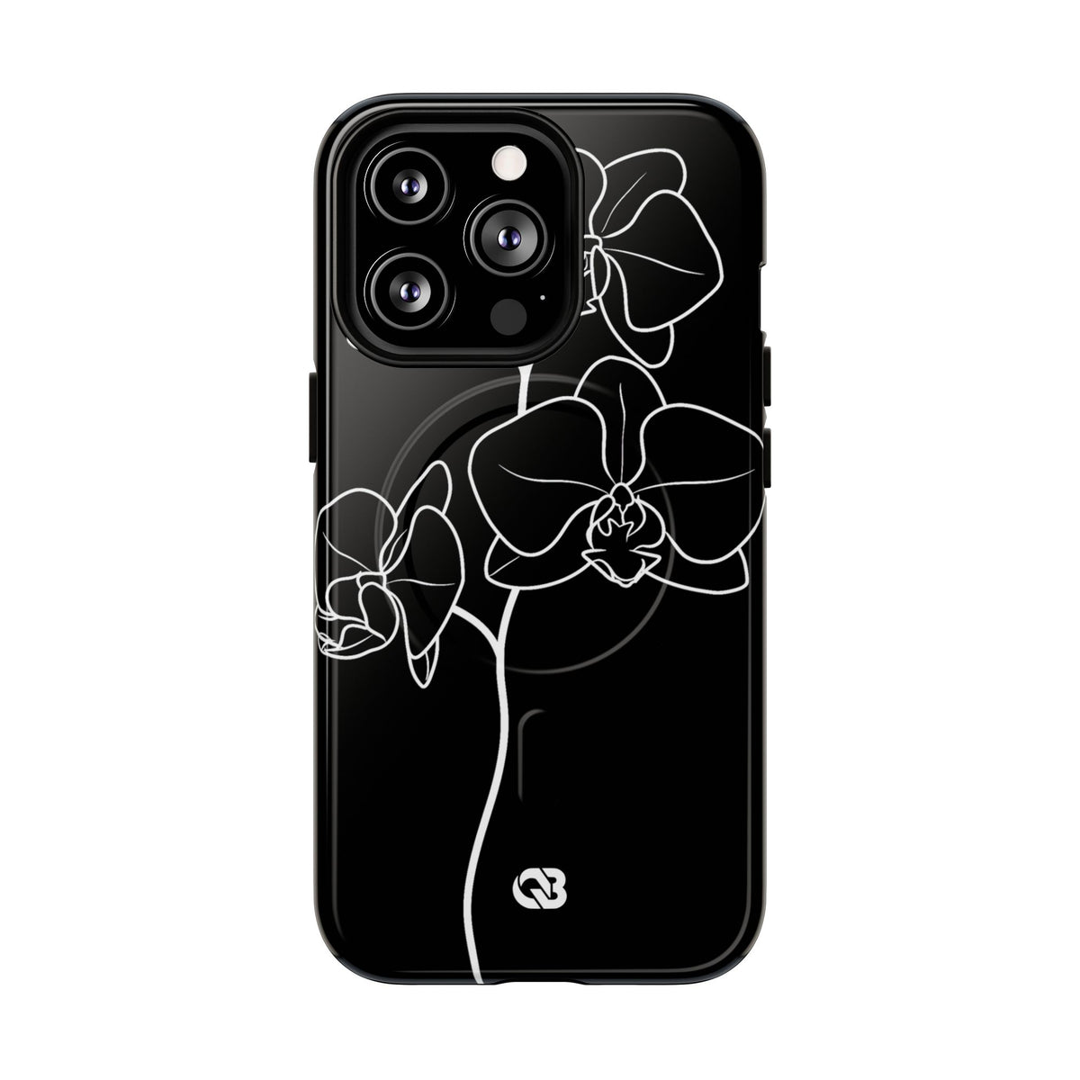Midnight Orchid · Tough 2.0 Magnetic Phone Case for iPhone · Black