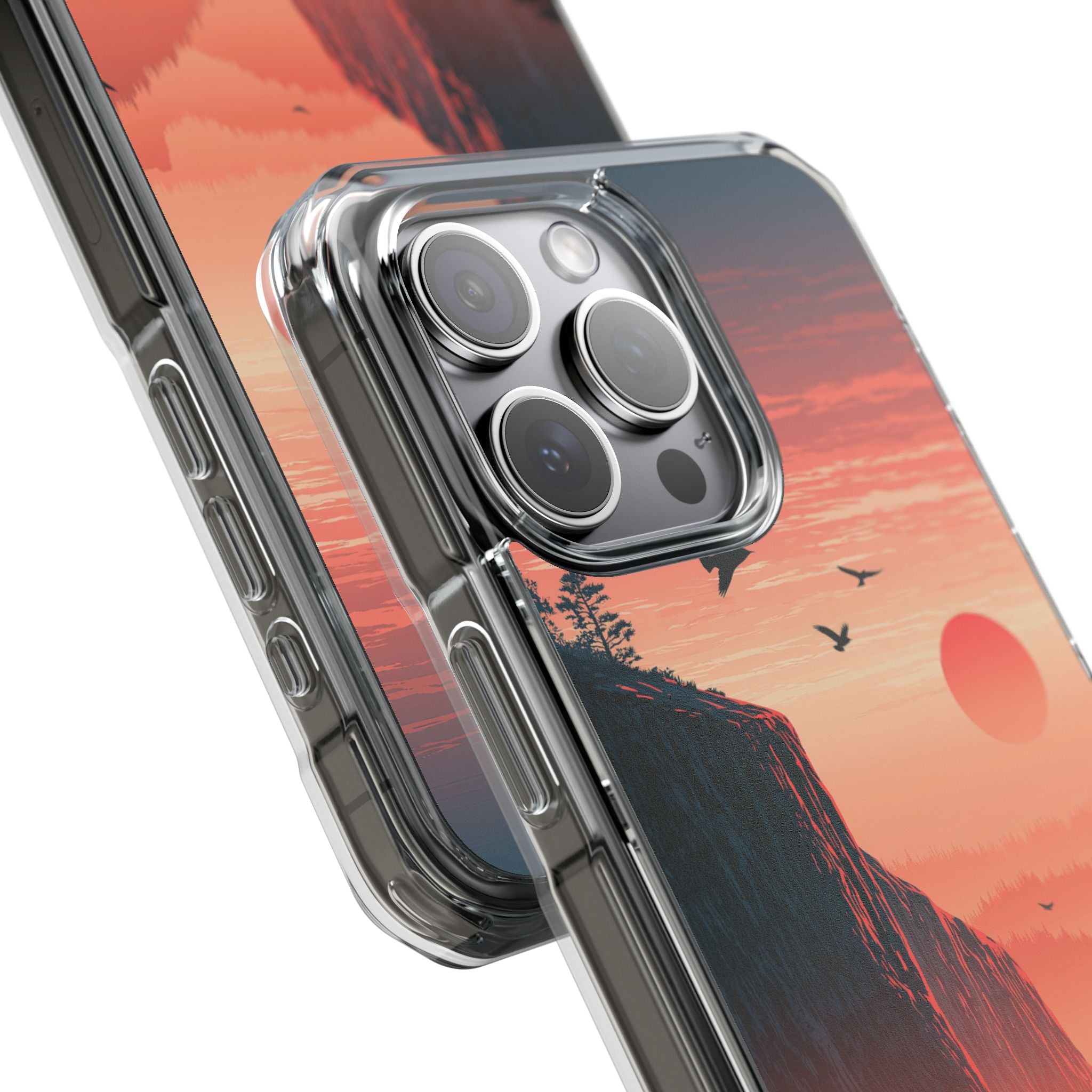 Orange Impact MagSafe Phone Case for iPhone - Crimson Ridge Flight