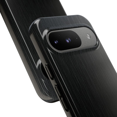 Black Tough Phone Case for Google Pixel - Brushed Obsidian Slate