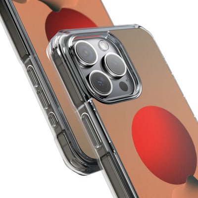 Crimson Sol Ridge · Clear Impact Magnetic Phone Case for iPhone · Red