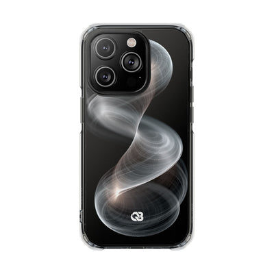 Luminous Vortex · Clear Impact Magnetic Phone Case for iPhone · Black