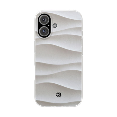 White Lite Phone Case for iPhone - Arctic Flow Ridges