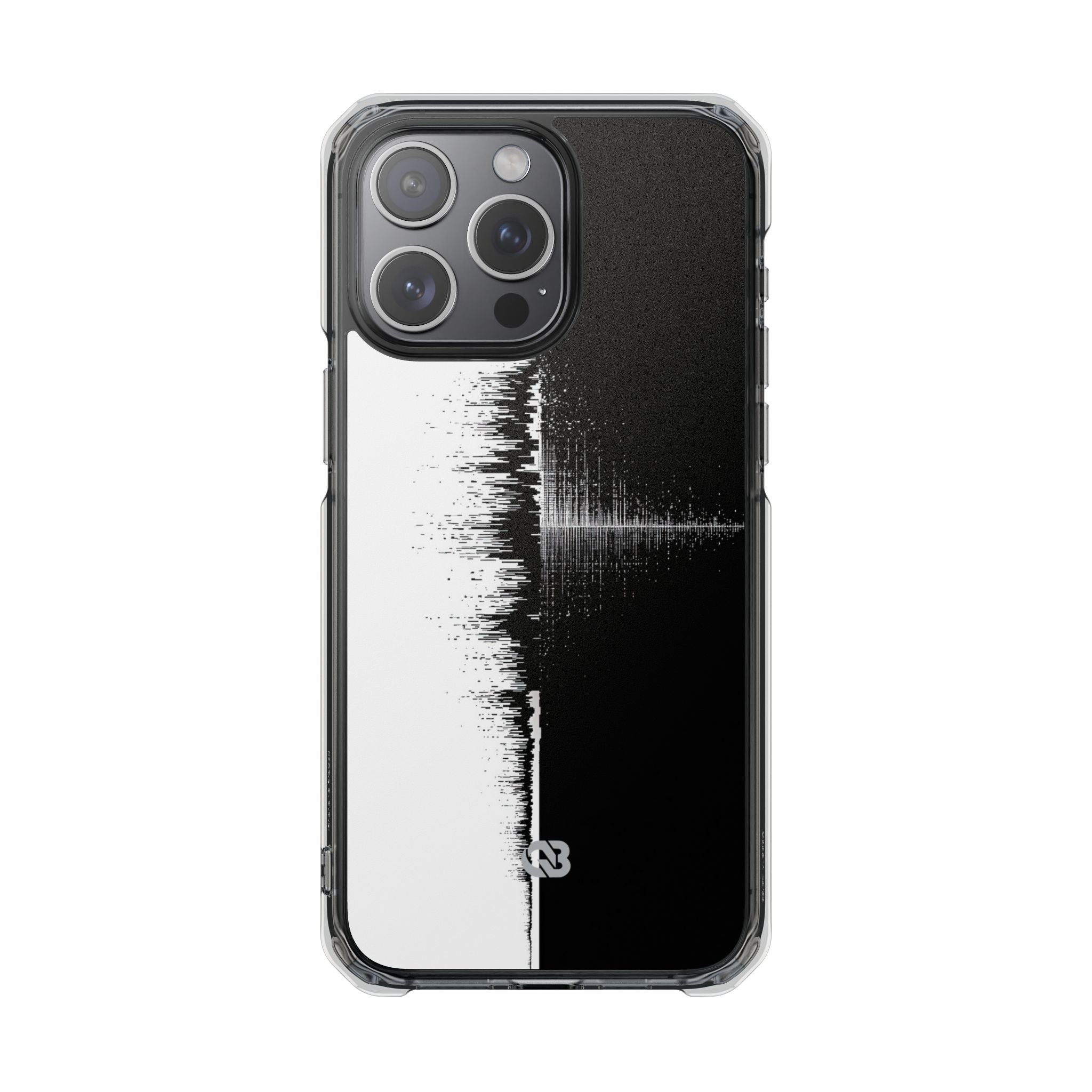 Black Impact MagSafe Phone Case for iPhone - Static Signal Split