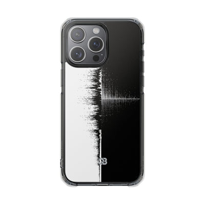 Black Impact MagSafe Phone Case for iPhone - Static Signal Split