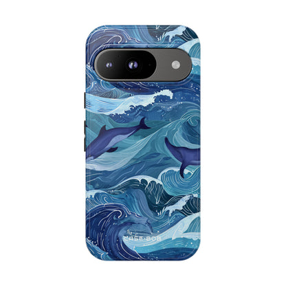 Dolphin Waves Google Pixel 9 Case - Tough