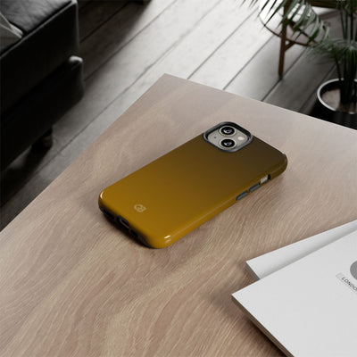 Gold Tough Phone Case for iPhone - Scorched Gold Haze