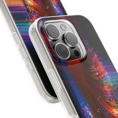 Black Lite Phone Case for iPhone - Cyber Optic Streak