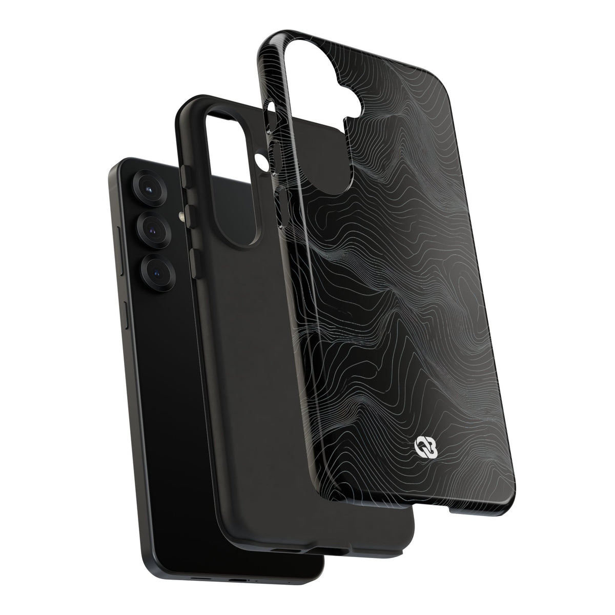 Obsidian Contour Elevation · Tough Phone Case for Samsung · Black