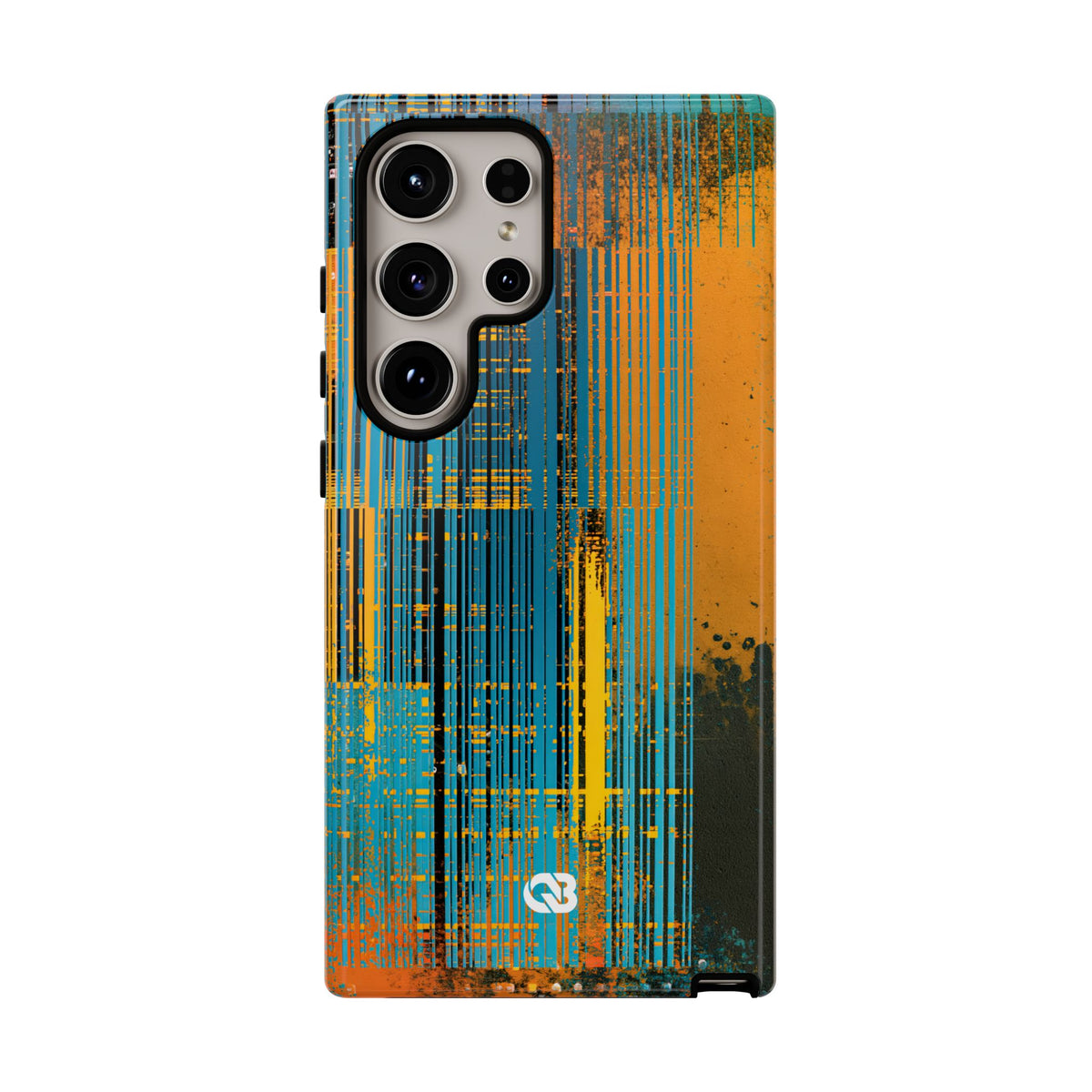 Cyber Glitch Stream · Tough Phone Case for Samsung · Teal