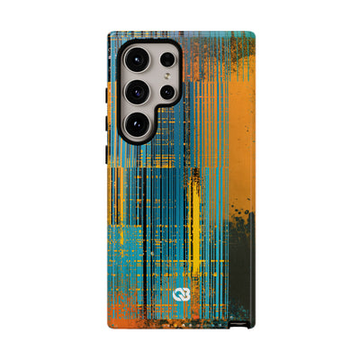 Cyber Glitch Stream · Tough Phone Case for Samsung · Teal