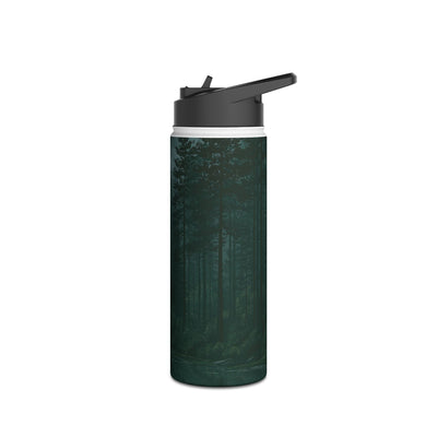 Misty Pine Reflections · Insulated Water Bottle · Green