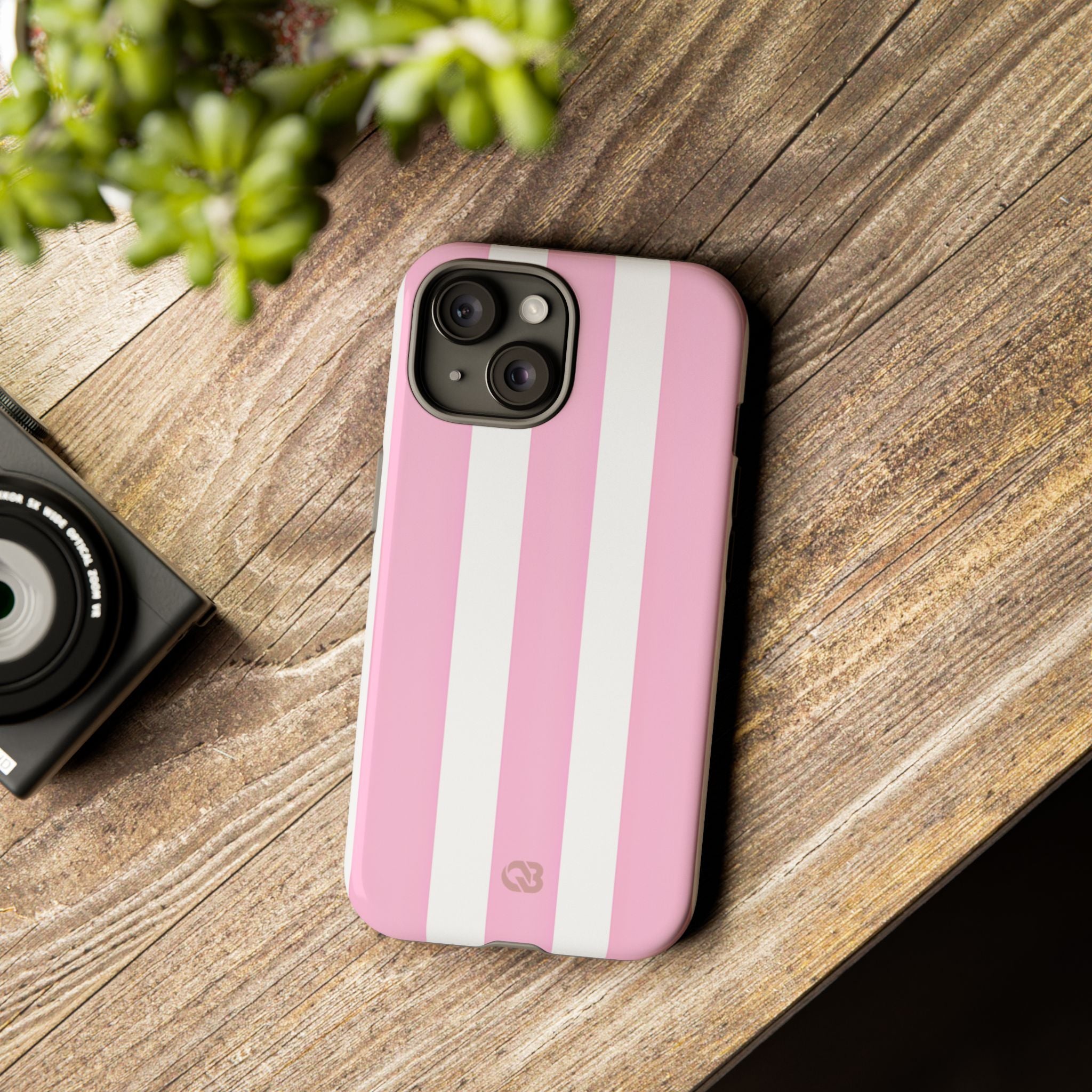 Soft Pink Stripe · Tough Coque de téléphone pour iPhone