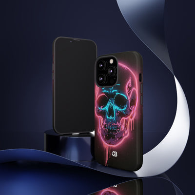 Neon Drip Skull · Tough Phone Case for iPhone · Black