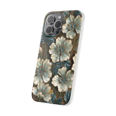 Gilded Blossom Reverie · Lite Phone Case for iPhone ·  Teal