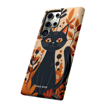 Black Cat Glow Samsung S23 Ultra Case - Tough