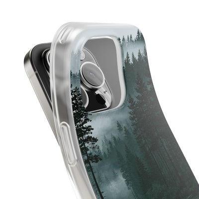 Green Lite Phone Case for iPhone - Misty Evergreen Mirror