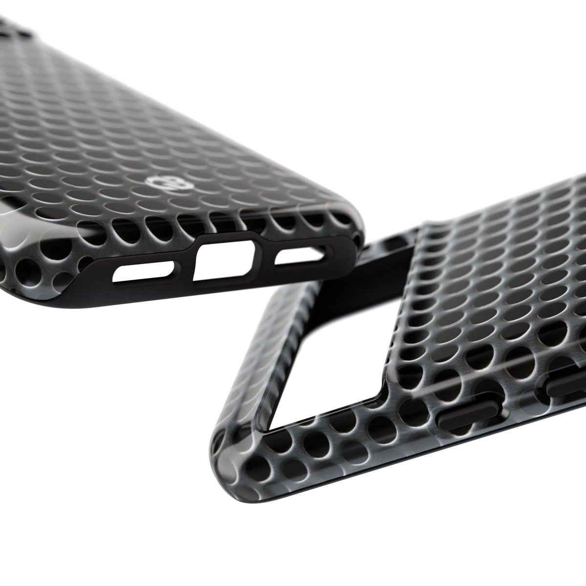 Brushed Perforated Steel · Tough Phone Case for Pixel ·  Silver