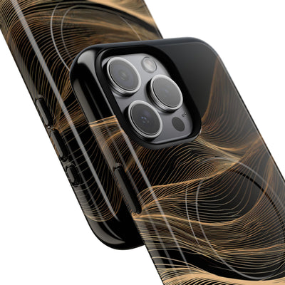 Black Tough 2.0 Magsafe Phone Case for iPhone - Copper Topo Ridge