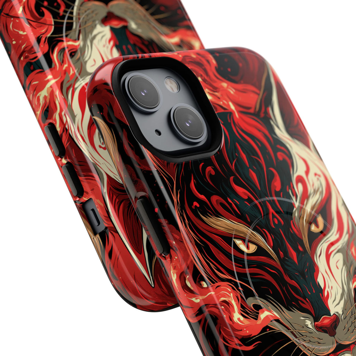 Crimson Kitsune Spirit · Tough 2.0 Magnetic Phone Case for iPhone · Red