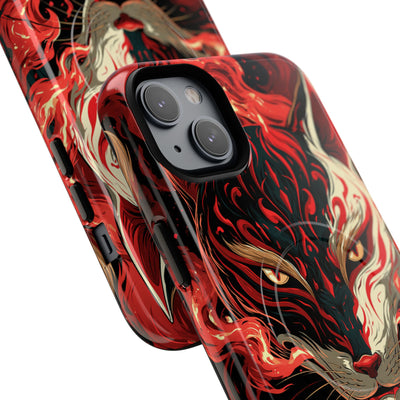 Crimson Kitsune Spirit · Tough 2.0 Magnetic Phone Case for iPhone · Red