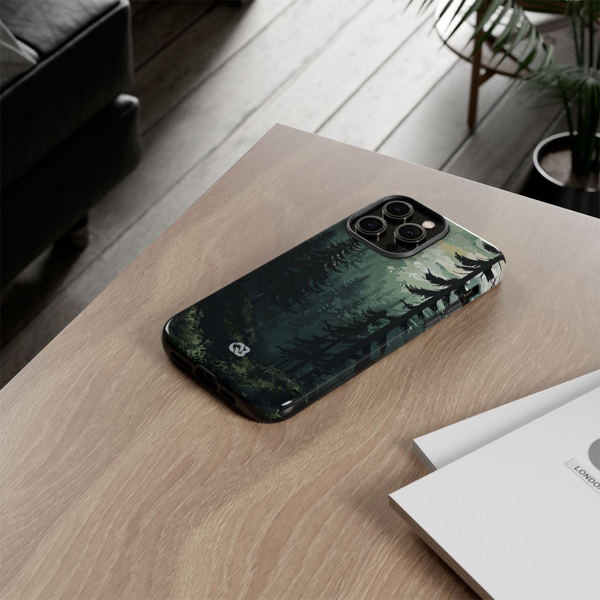Misty Pine Shadow · Tough Phone Case for iPhone