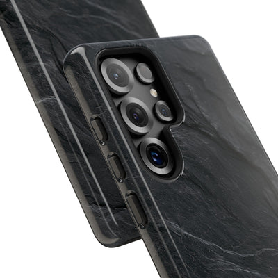 Black Tough Phone Case for Samsung - Midnight Slate Ridge