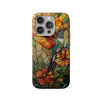 Amber Glass Hummingbird · Soft Phone Case for iPhone